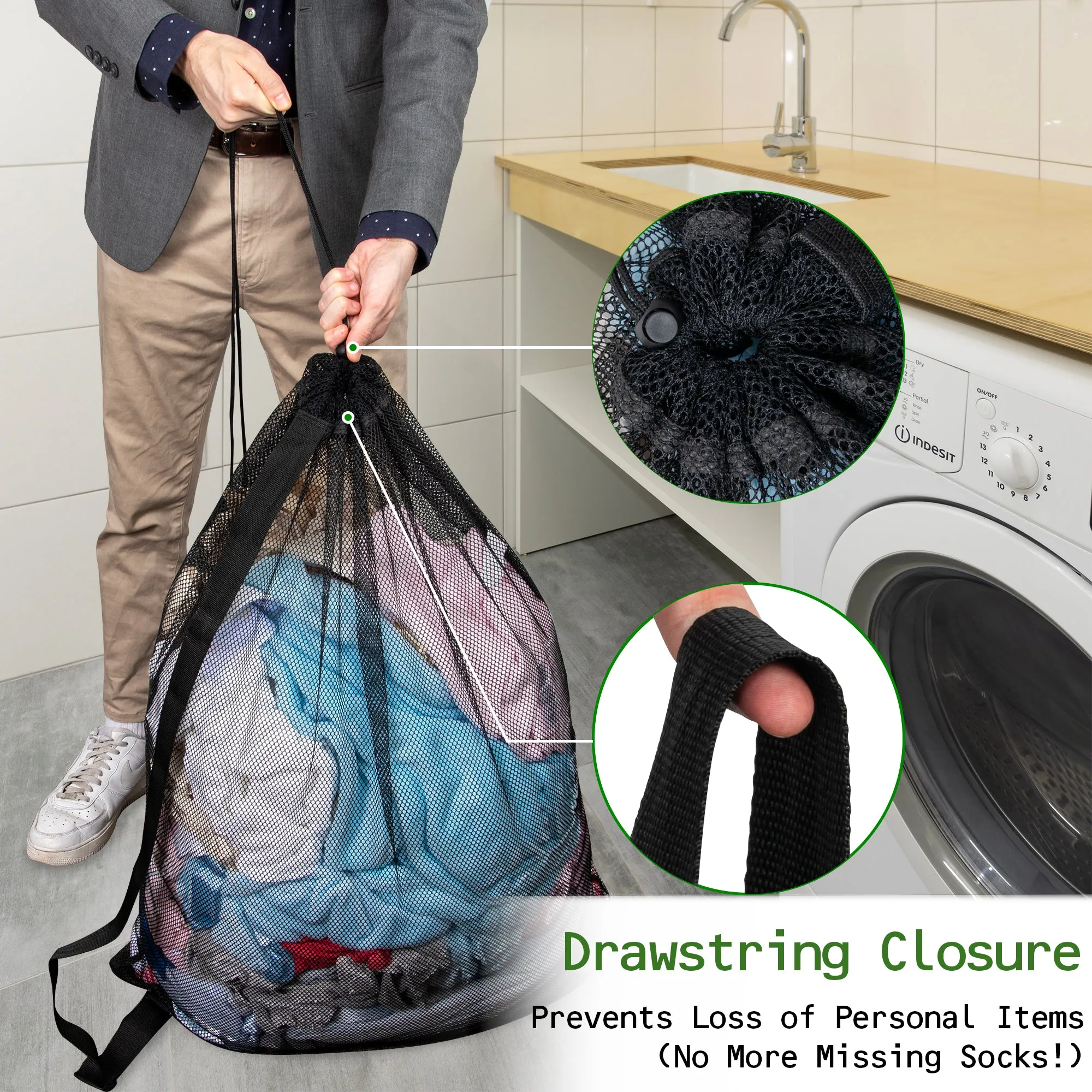 2XL Mesh Laundry & Sports Bag - 40 X 30 Inches