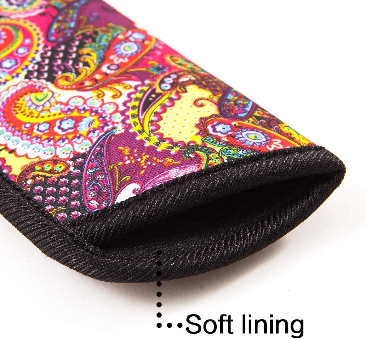 3 Pack Reading Glasses Pouch - Soft Eyeglasses Bag Portable Cloth Eyewear Case