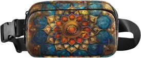 AIXIWAWA Luxurious Mandala Fanny Pack Crossbody Bag Waist Pack Compact Adjustable Strap for Hiking Running Travelling