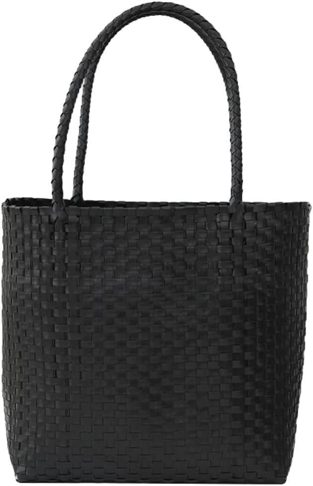 Caistre Womens PVC Jelly Bag 2025 Summer Beach Woven Top Handle Bag Fashion Travel Tote Handbag Plastic Purse
