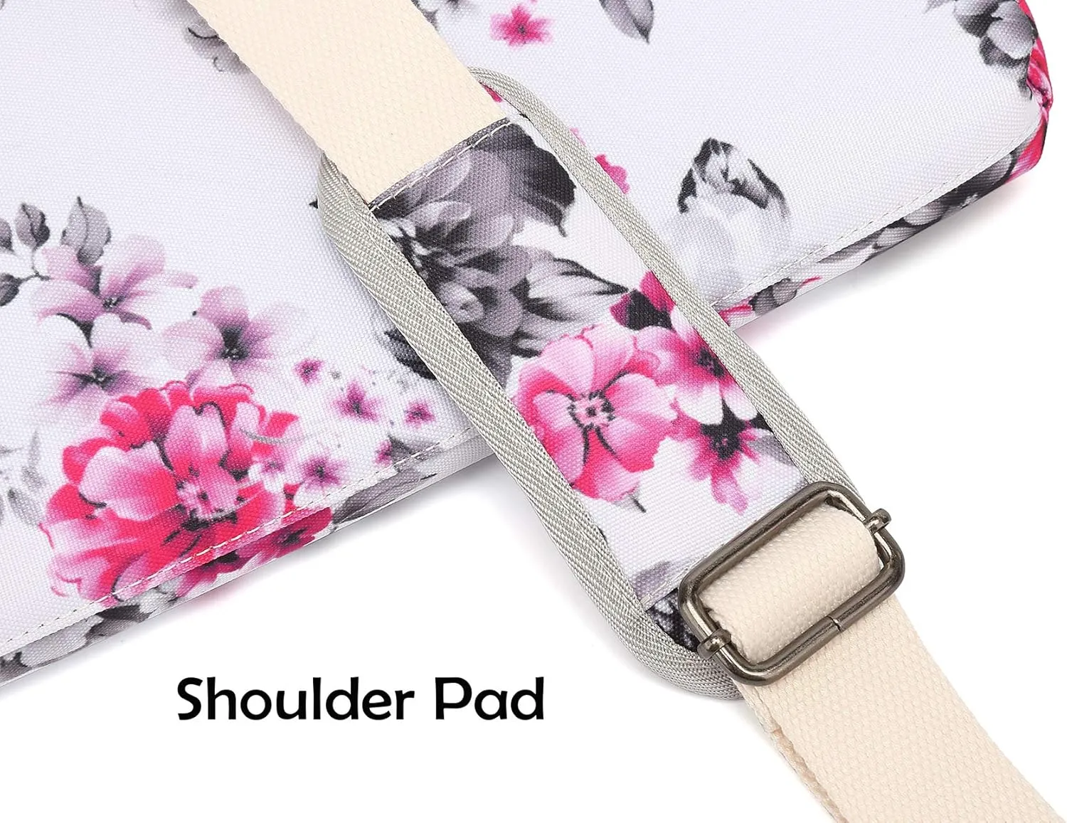 Canvaslove Chrysanthemum Pattern Water Resistant Laptop Shoulder Messenger Bag for MacBook Pro 16 inch and 14 inch 15.4 inch 15.6 inch Laptop