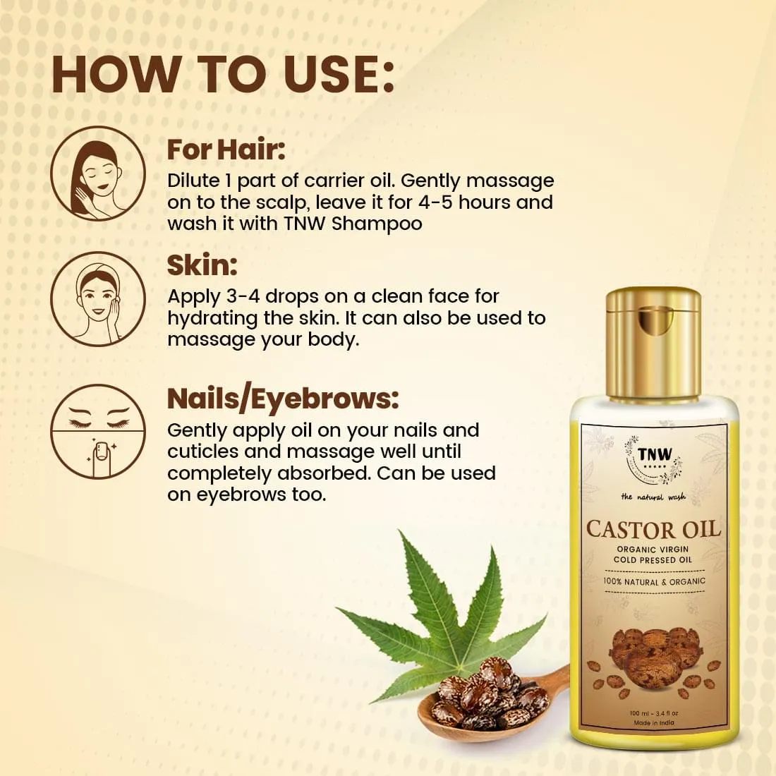 Castor Oil (Virgin & Cold Pressed) .