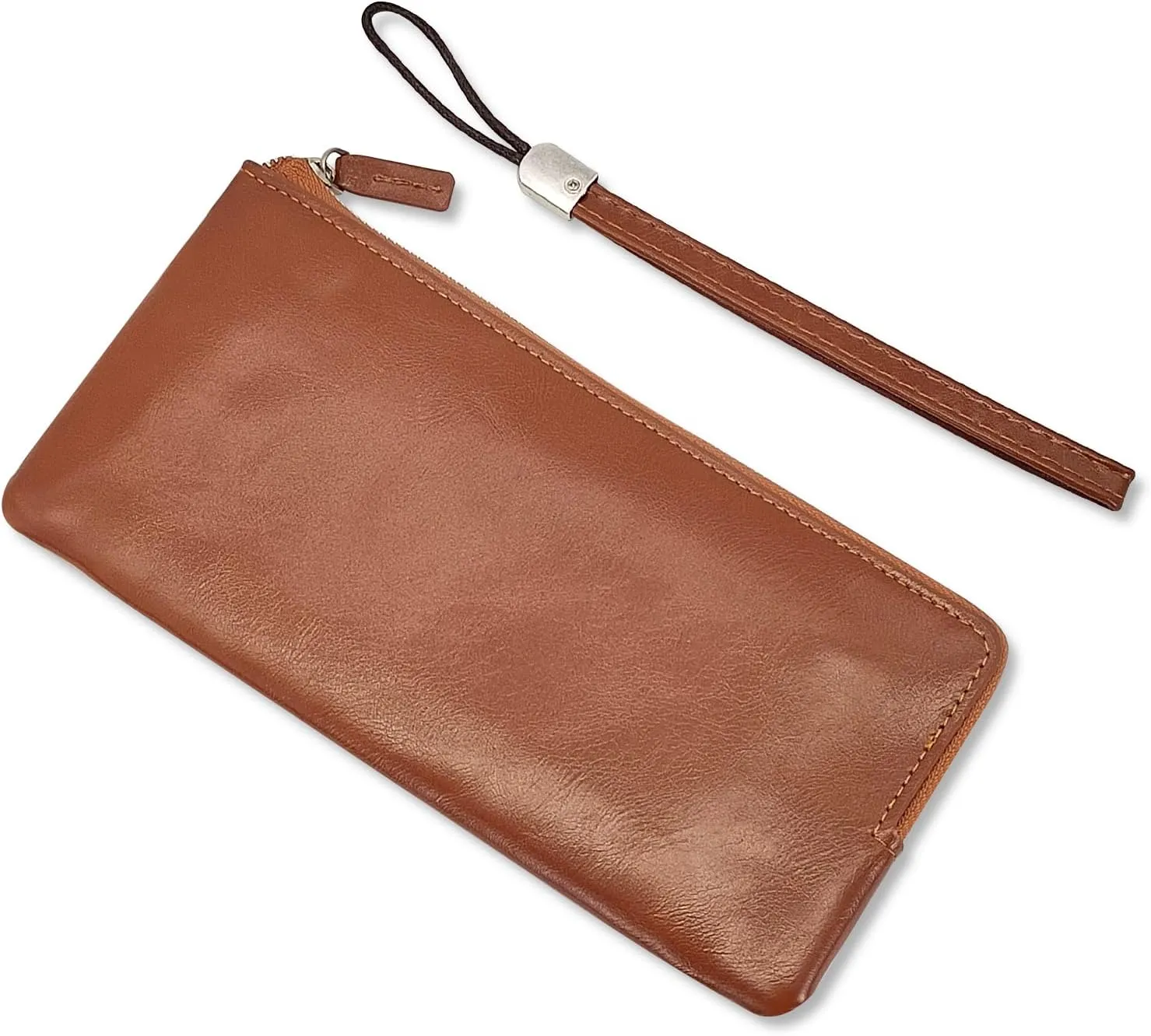 Clutch Wallet, Large Capacity Portable PU Leather Wristlet for Men, Men Clutch Bag with Zipper Pocket