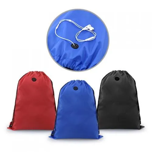 Drawstring Bag With Ear Pieces Eyelet