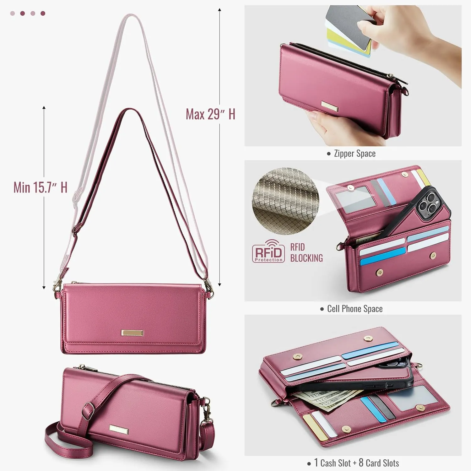 Dteck Small Crossbody Handbag for Women, Women's Leather Mini Handle Bag with Chain, Lightweight Shoulder Bag for Women Girl