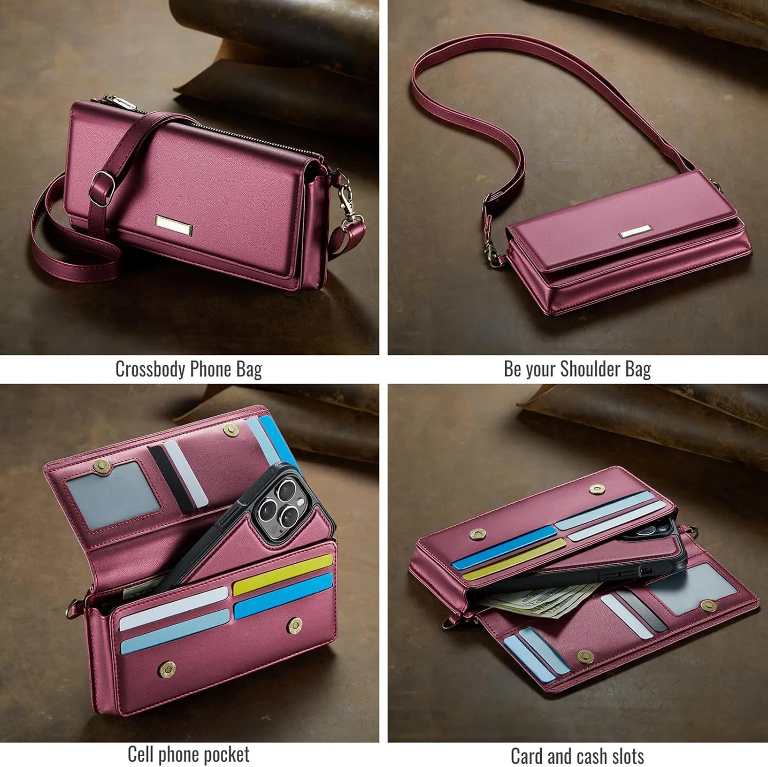 Dteck Small Crossbody Handbag for Women, Women's Leather Mini Handle Bag with Chain, Lightweight Shoulder Bag for Women Girl