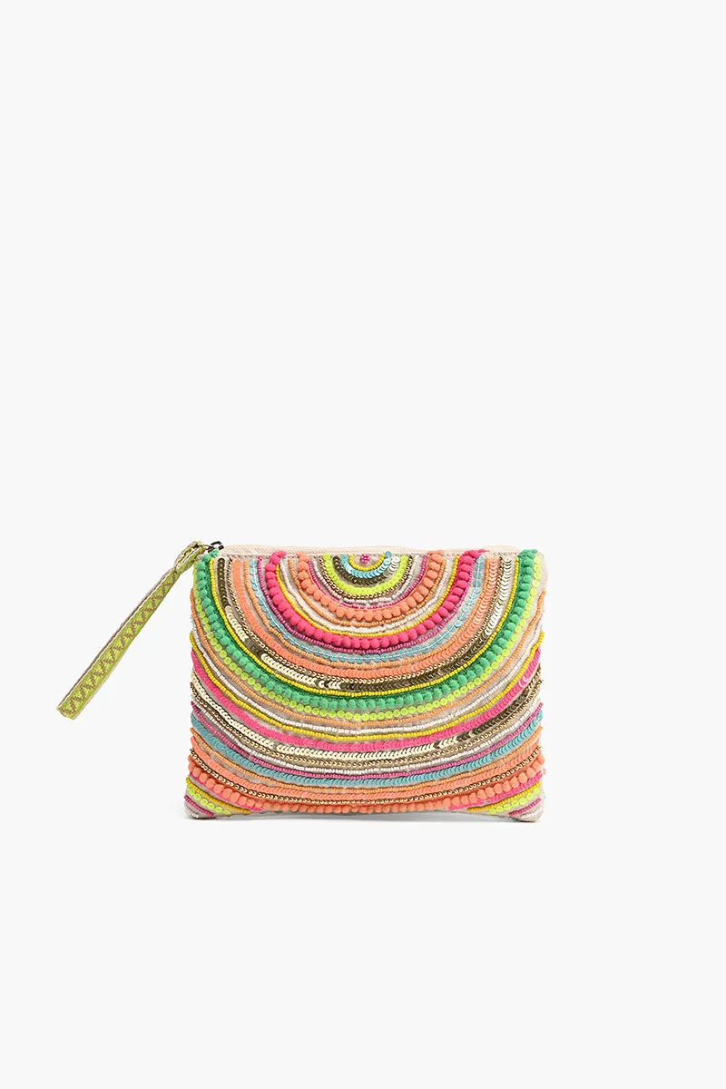 Embellished Tote with Two Pouches Bright is Best