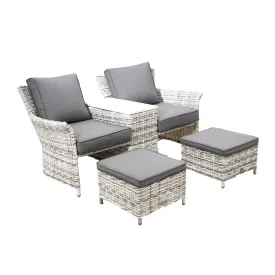 Fremont Outdoor Jack and Jill 2 Seater | Zen White Wicker
