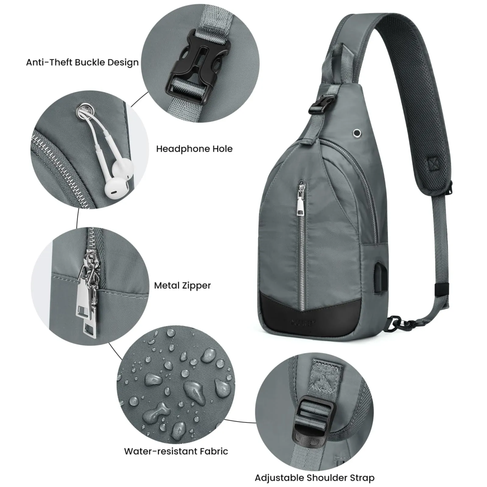 G4Free Sling Bag RFID Blocking Crossbody Sling Bag