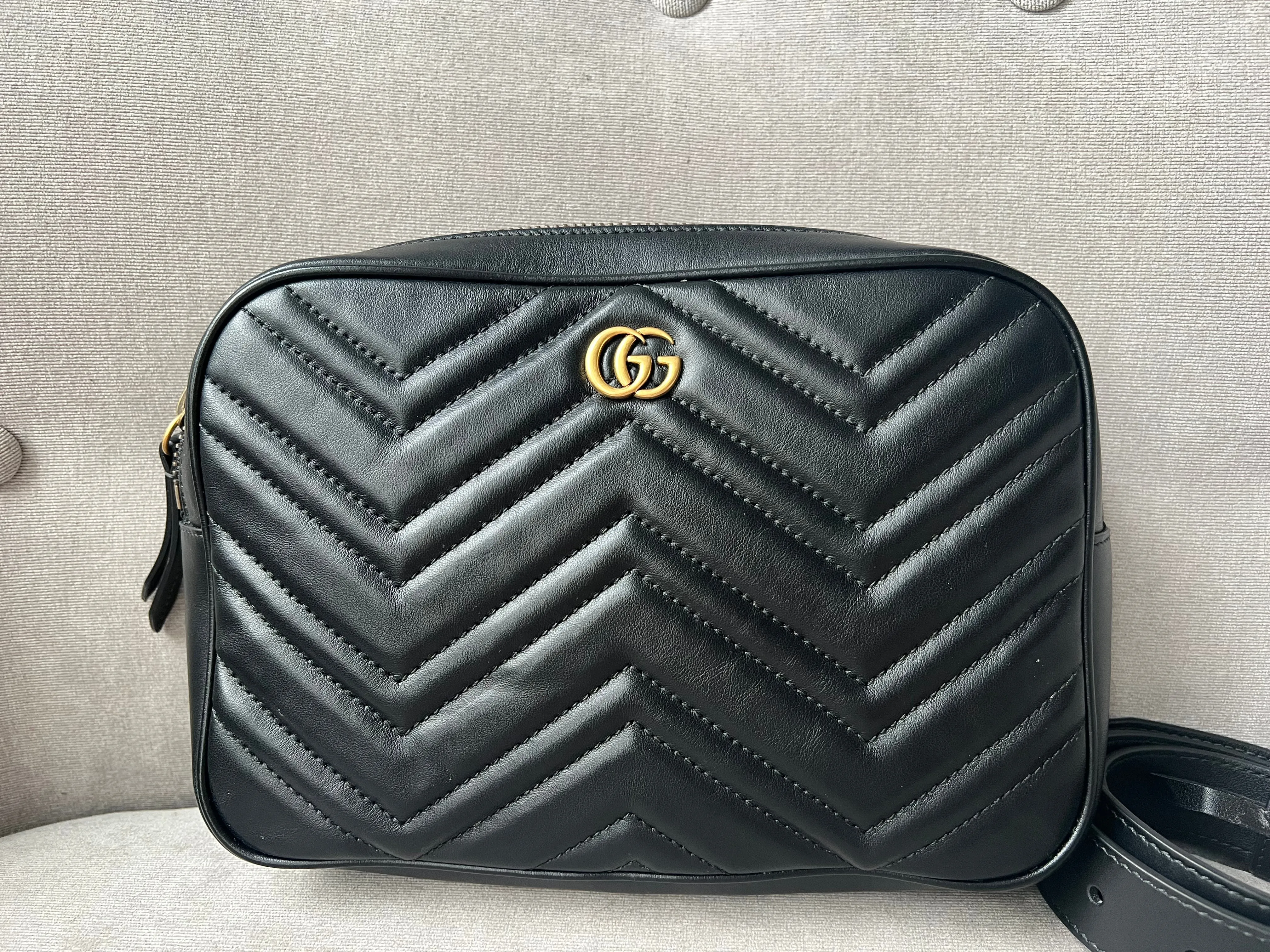 Gucci GG Black Marmont Belt Bag