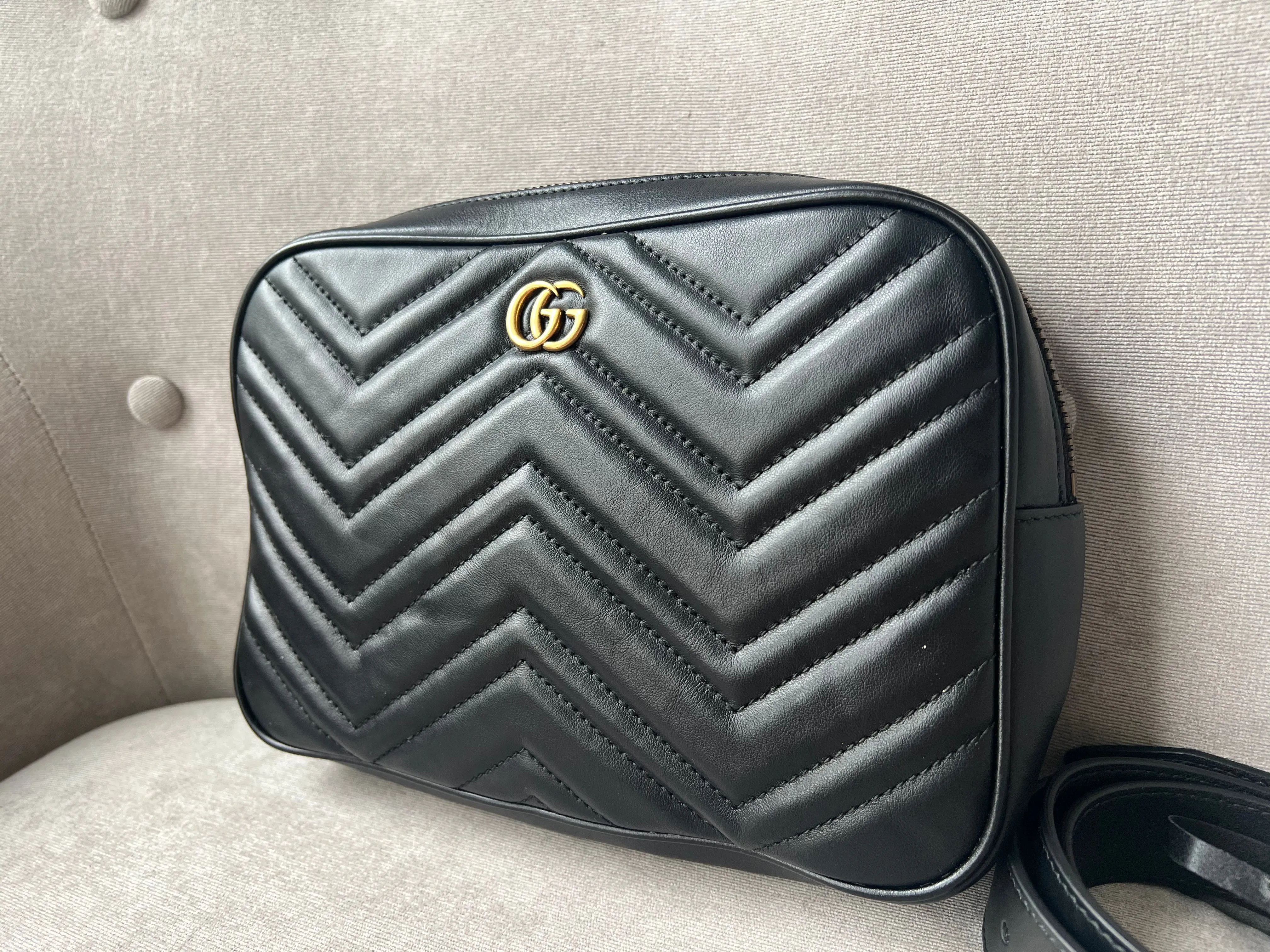 Gucci GG Black Marmont Belt Bag