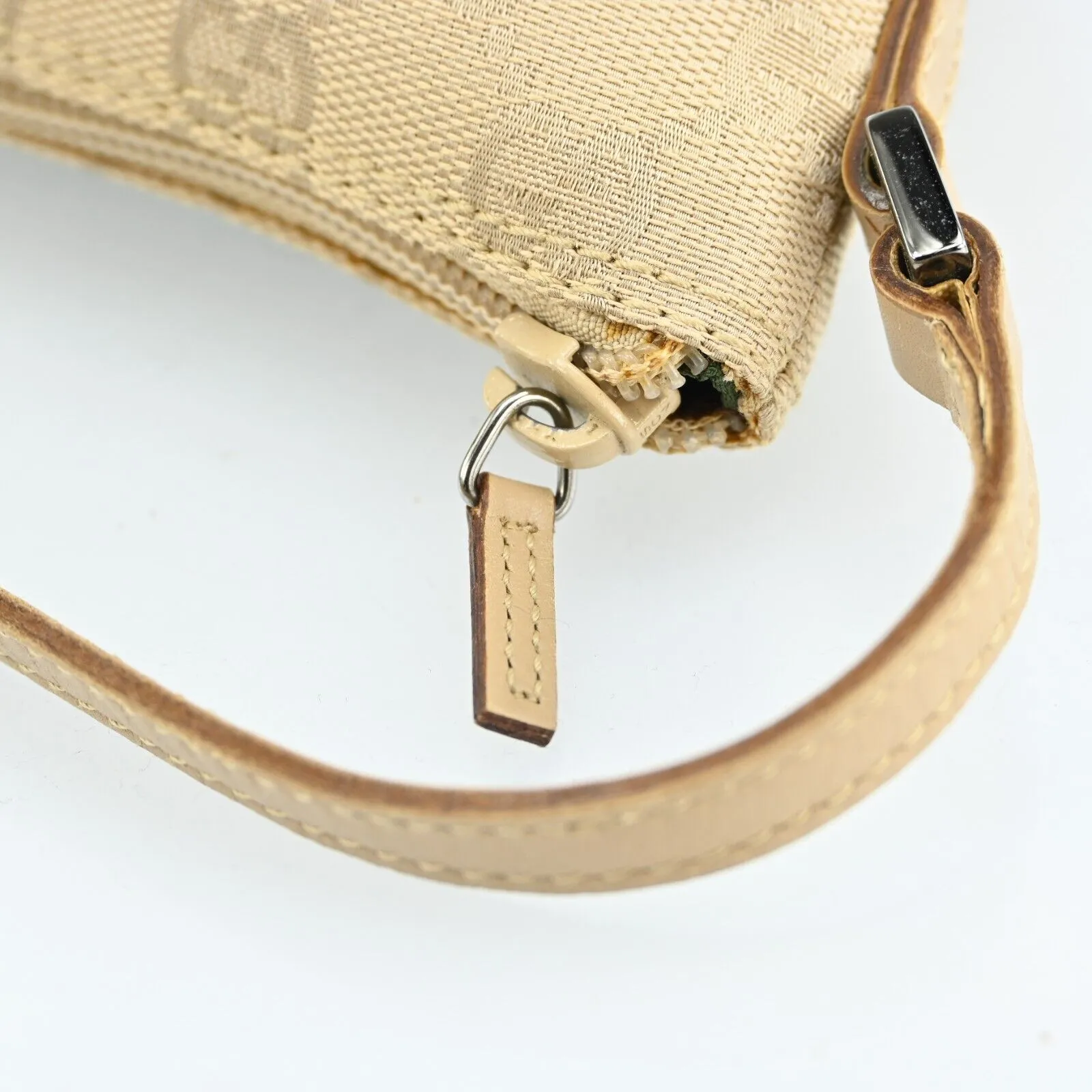 Gucci Hand Bag Pouch Gg Canvas
