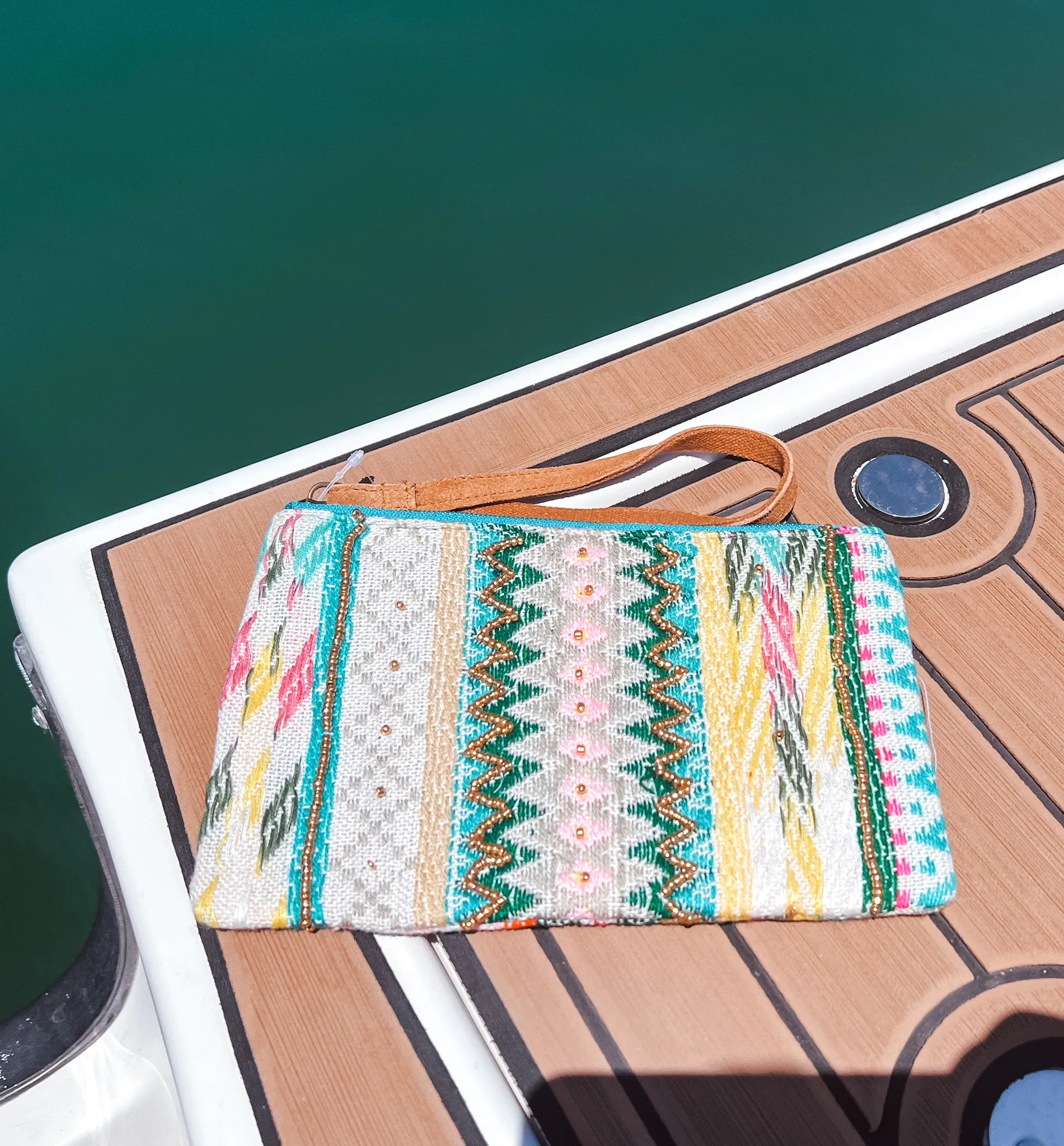 Happy Go Lucky Beaded Wristlet
