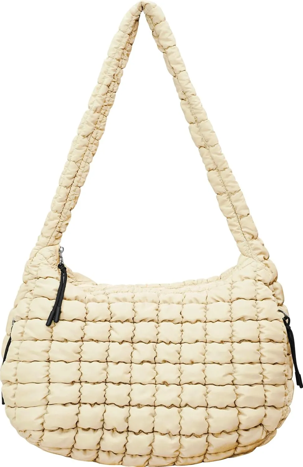 Large Puffer Tote Bag for Women Quilted Crossbody Bag, Hobo Quilted Tote Bag Crossbody Shoulder Handbags Puff Purse