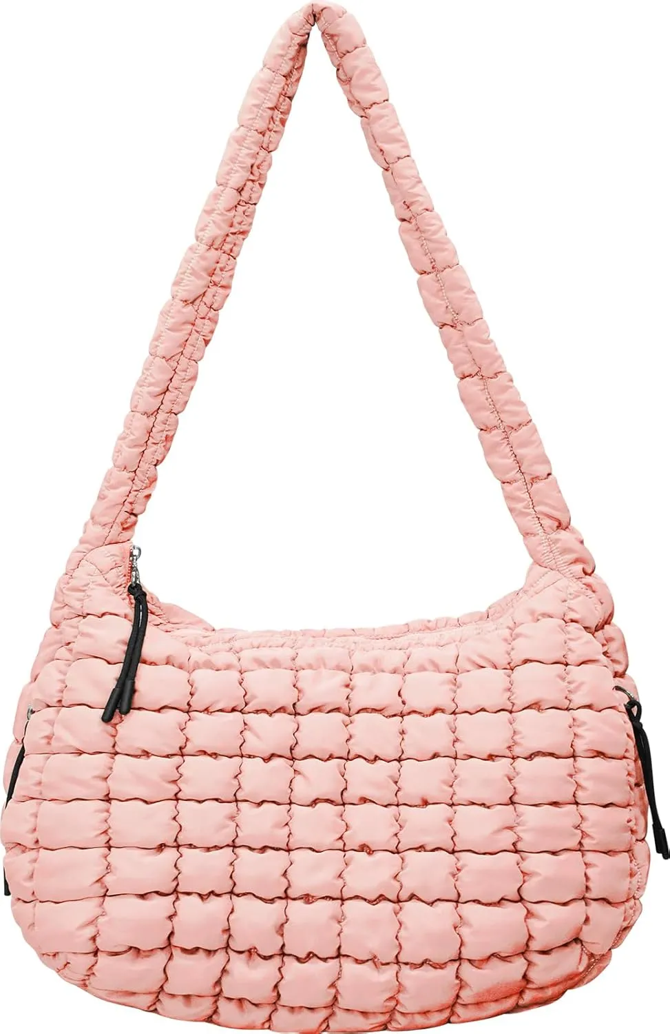 Large Puffer Tote Bag for Women Quilted Crossbody Bag, Hobo Quilted Tote Bag Crossbody Shoulder Handbags Puff Purse