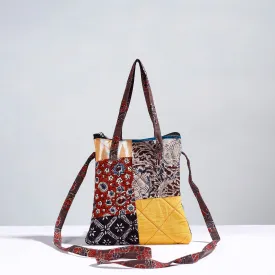 Multicolor - Handmade Quilted Cotton Patchwork Sling Bag 47