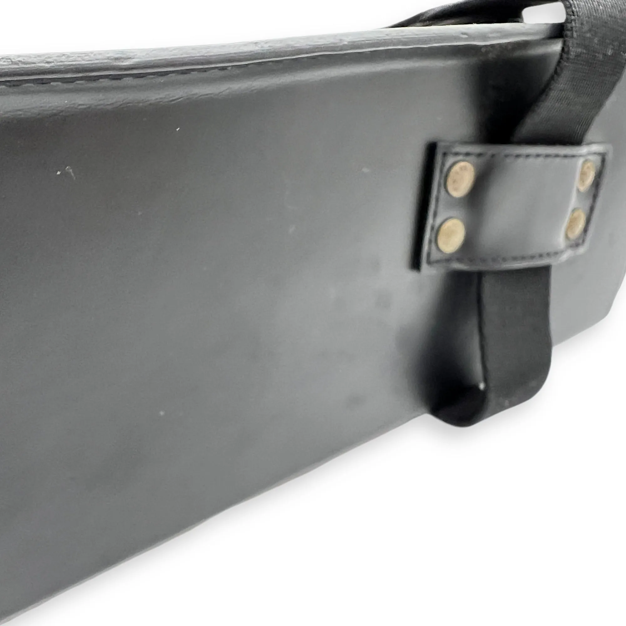 NA Crossbody Bag Black in Calfskin, Silver hardware