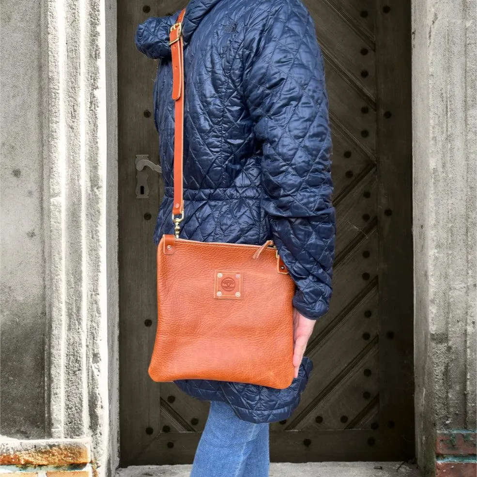 RTS - Mini Leather Messenger in Copper