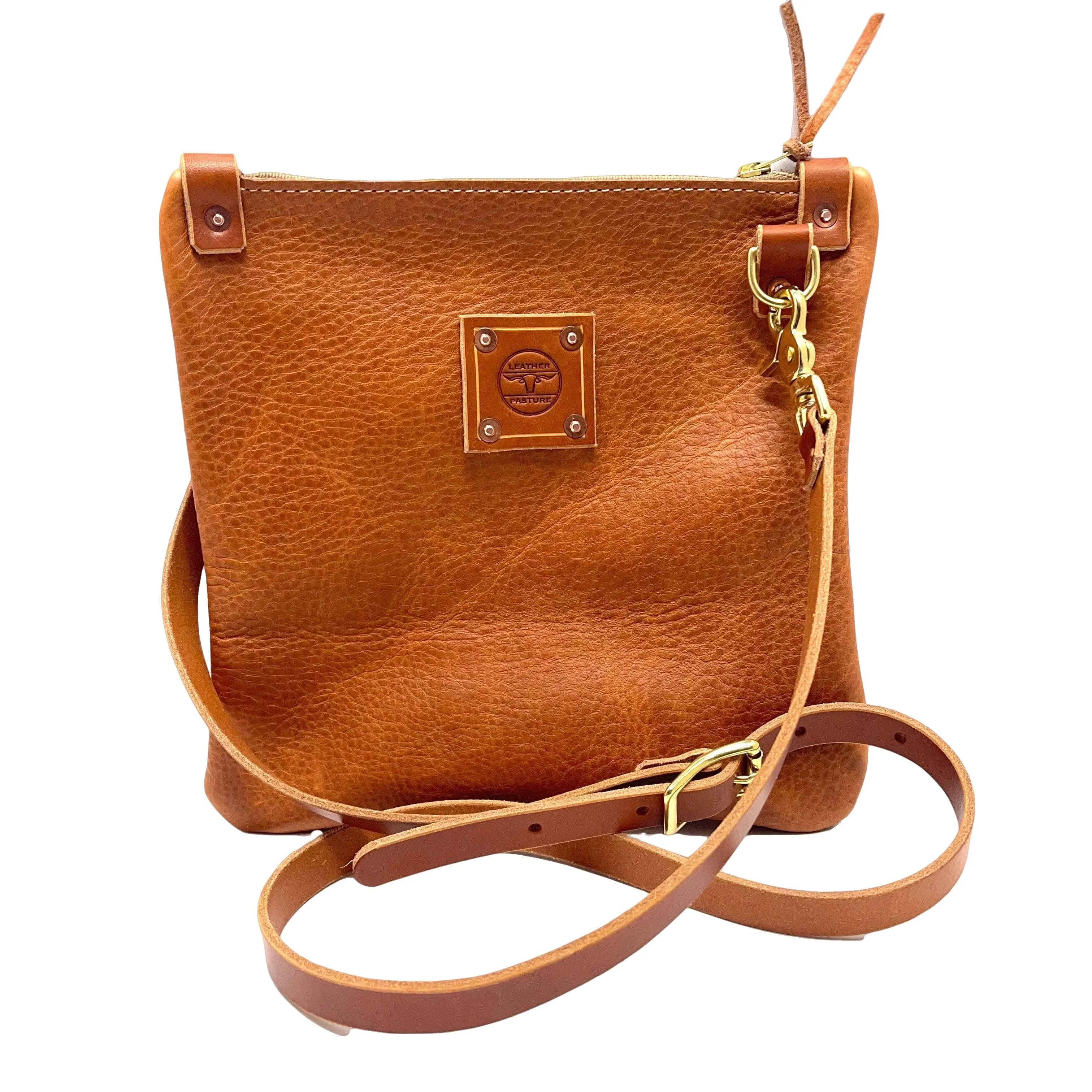 RTS - Mini Leather Messenger in Copper