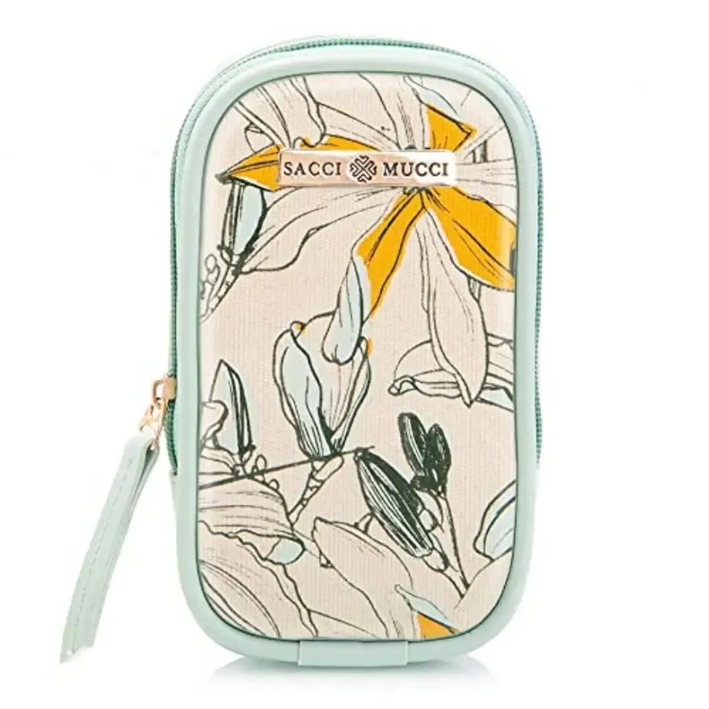 Sacci Mucci Mobile Pouch Sling Bag for Women and Girls (Mint Green-Magnolia)