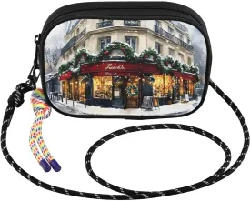 Street Corner Winter Crossbody Bag for Women Cell Phone Purses Women's Small Shoulder Handbags Wallet Purse with Strap