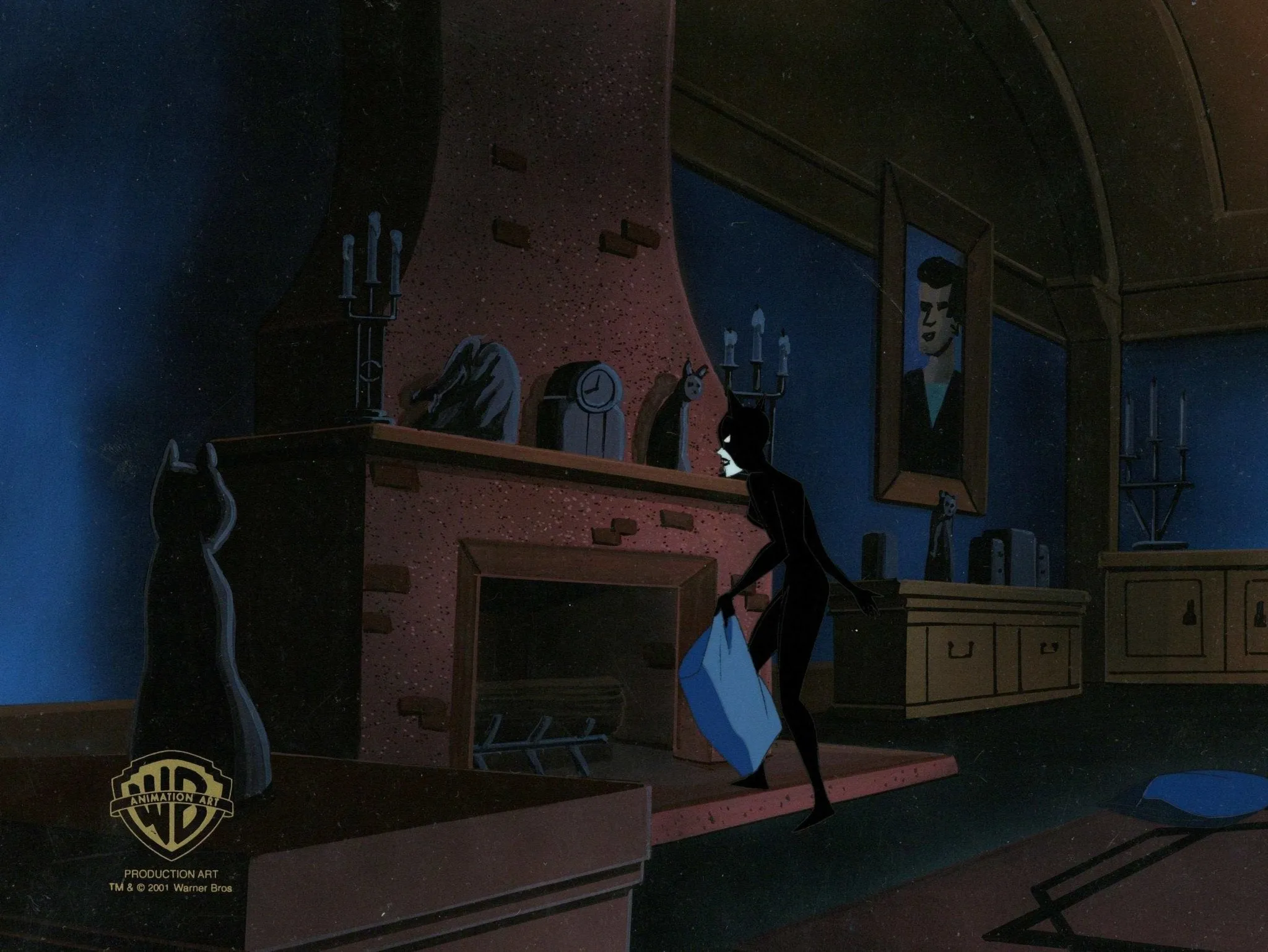 The New Batman Adventures Original Production Cel On Original Background: Catwoman