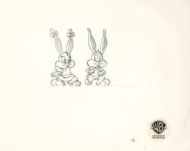 Tiny Toons Original Production Drawing: Buster and Babs Bunny