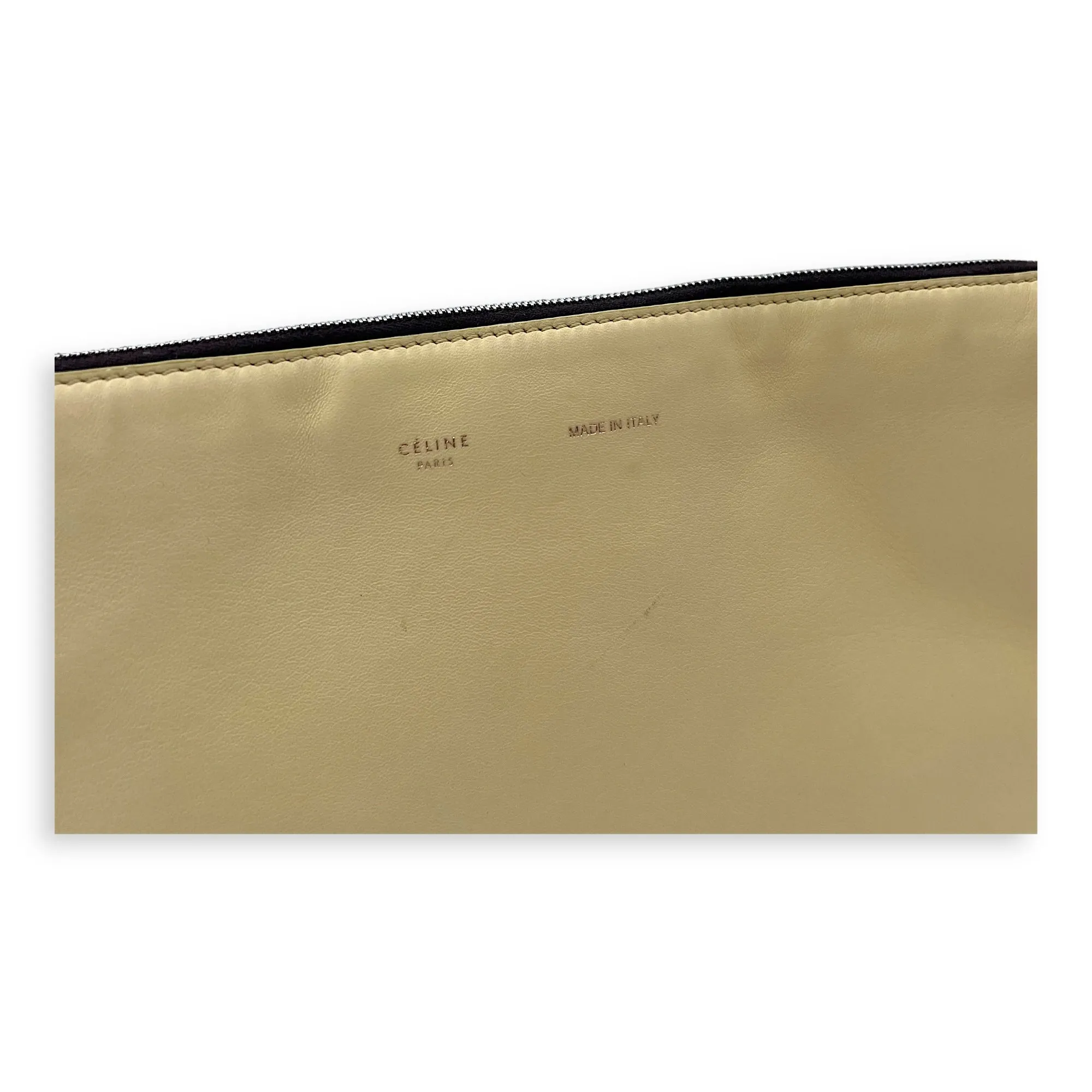 Trio Crossbody Bag Brown in Calfskin, Silver hardware