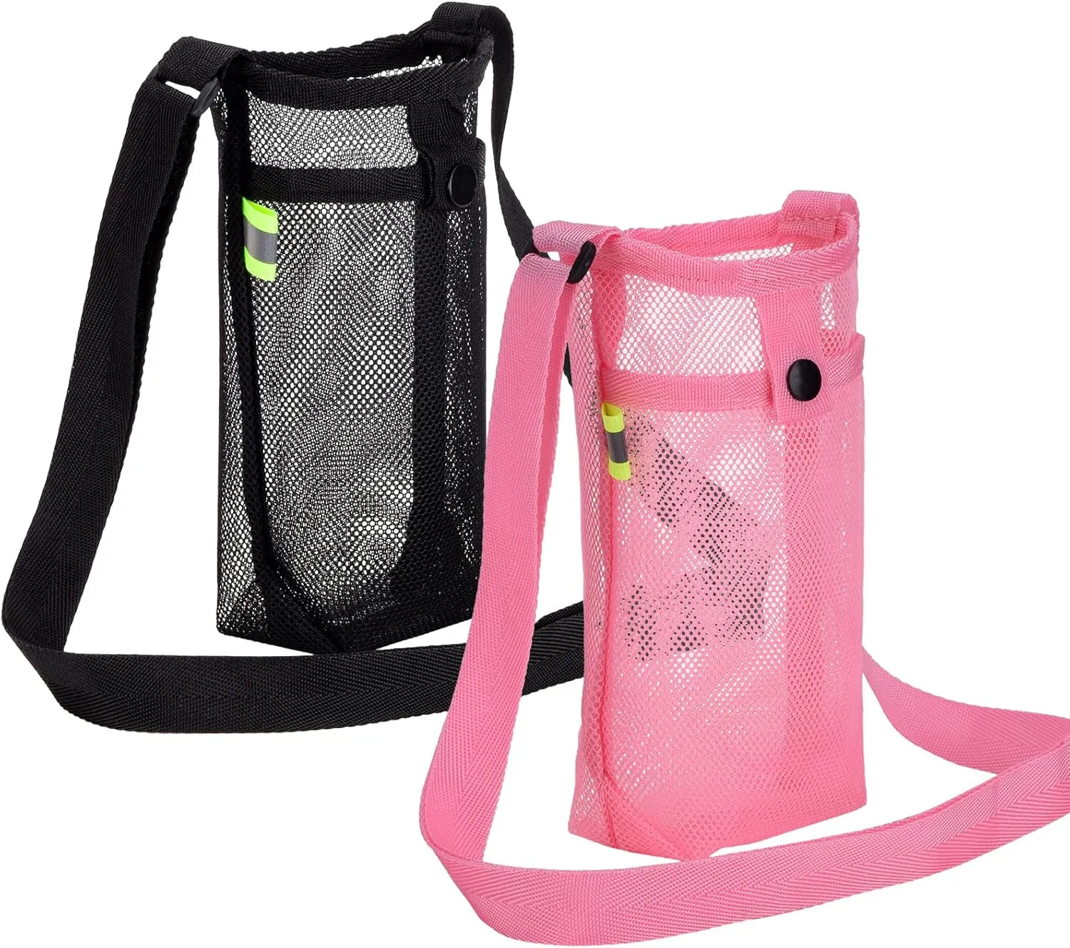 Water Bottle Holder Carrier with Adjustable Shoulder Strap - Beach & Sports Bottle Bag for Hiking, Gym, Camping, Walking, Travel
