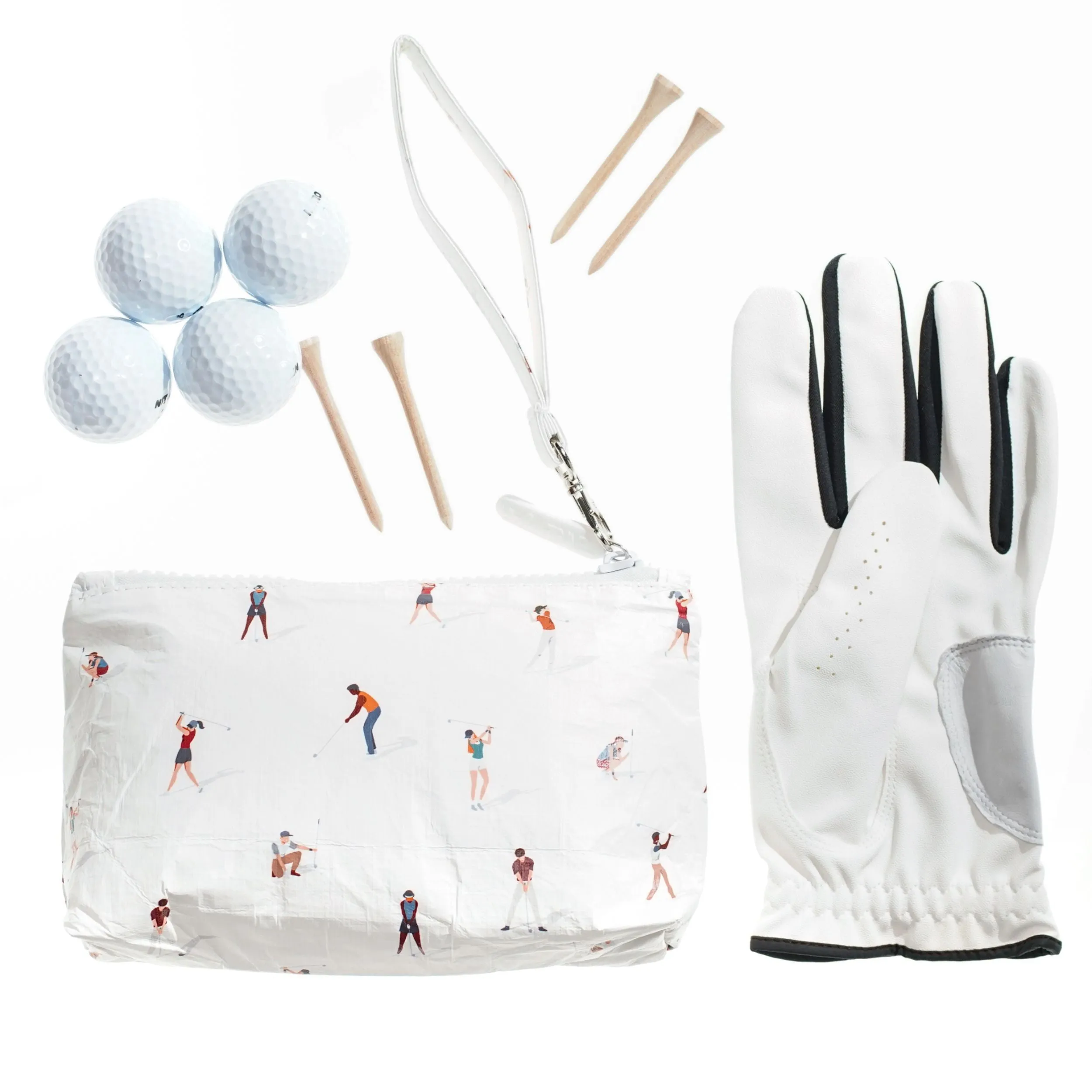 Zip Wristlet with Golfers on the Green